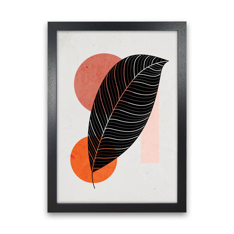 Abstract Leaf Vibe III Art Print by Jason Stanley Black Grain