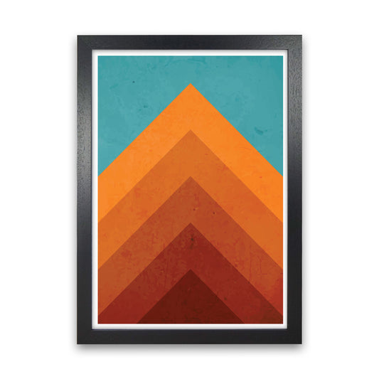 Orange Peak Mountain Art Print by Jason Stanley Black Grain