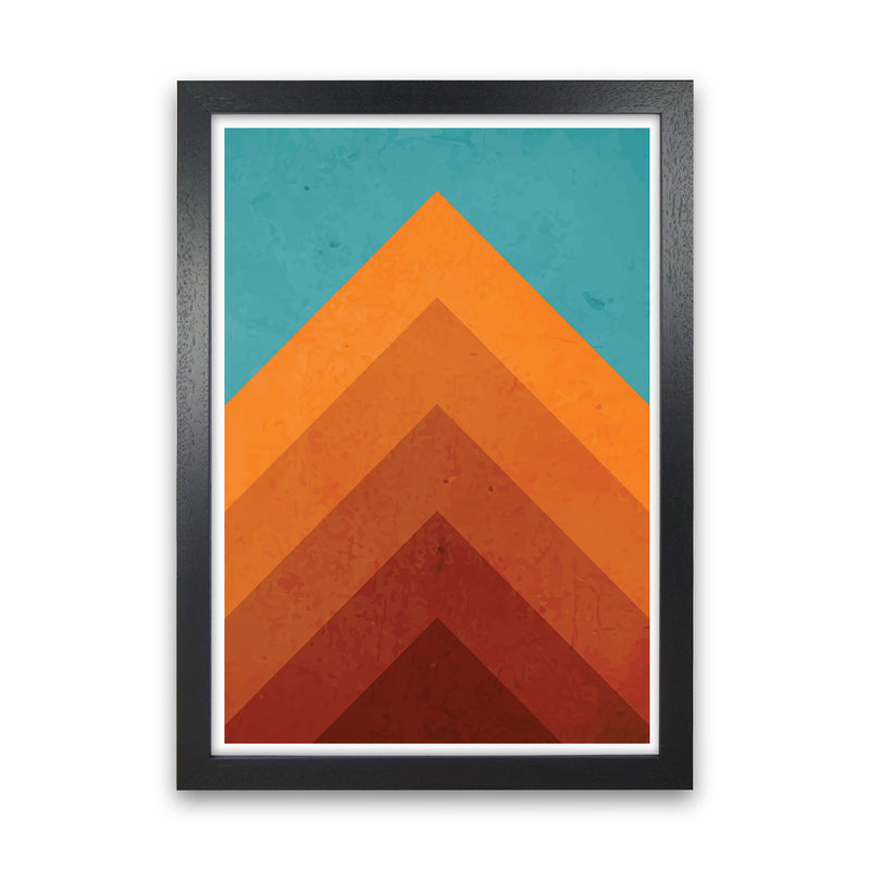 Orange Peak Mountain Art Print by Jason Stanley Black Grain