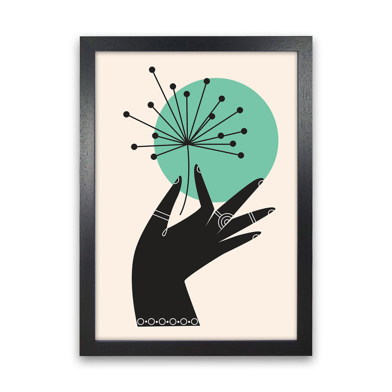 What A Pretty Flower Art Print by Jason Stanley Black Grain