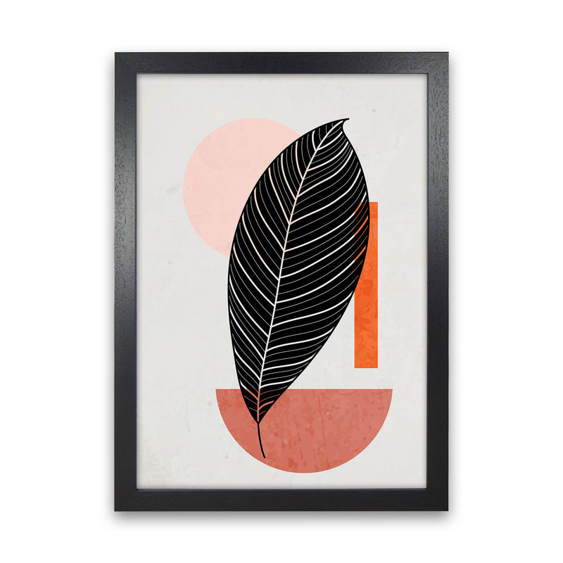 Abstract Leaf Vibe I Art Print by Jason Stanley Black Grain