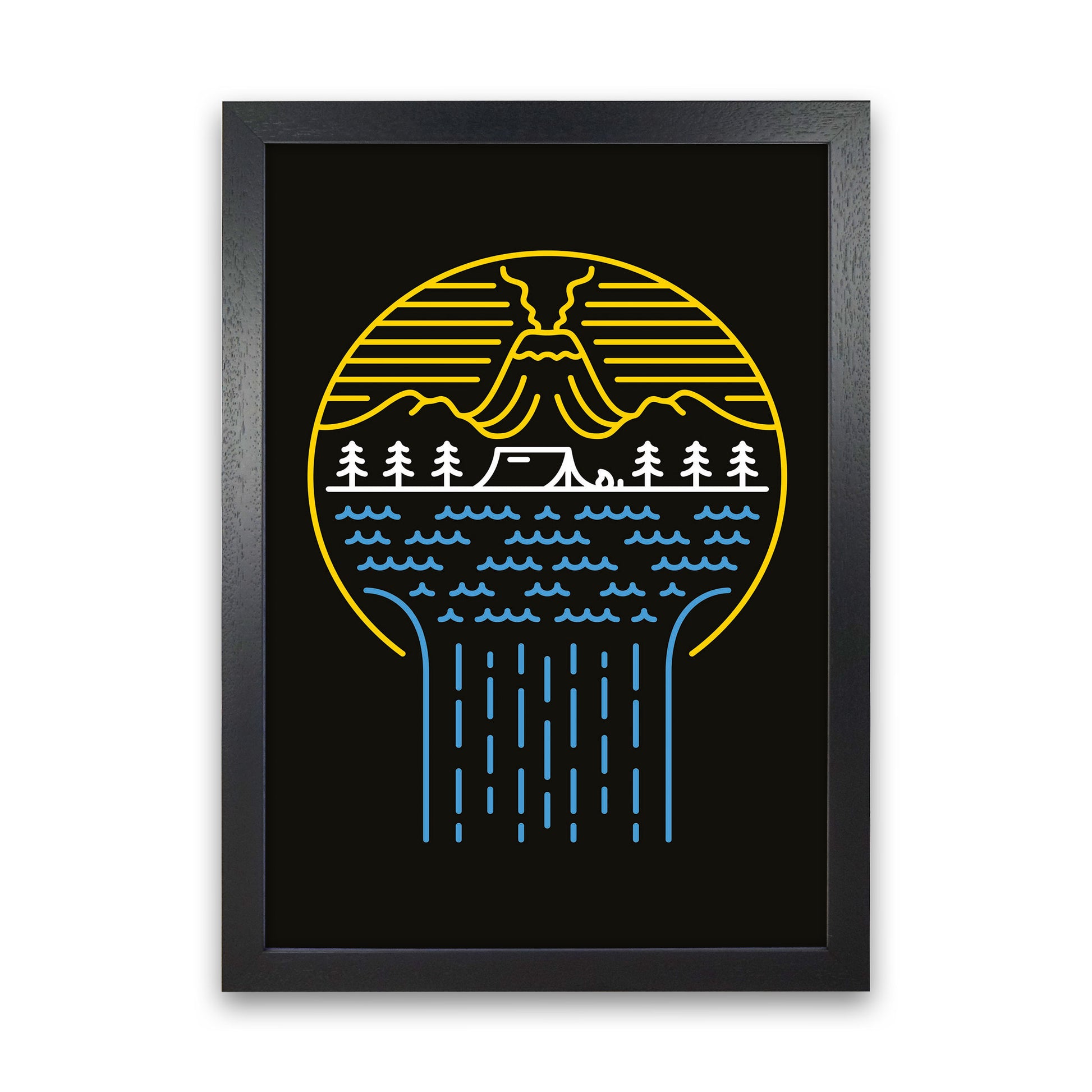 Minimal Nature Vibes Art Print by Jason Stanley Black Grain