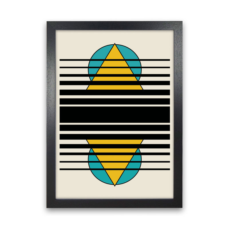 Geometric Suns. IIII Art Print by Jason Stanley Black Grain