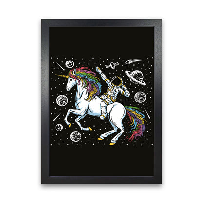 The Galictic Unicorn Art Print by Jason Stanley Black Grain