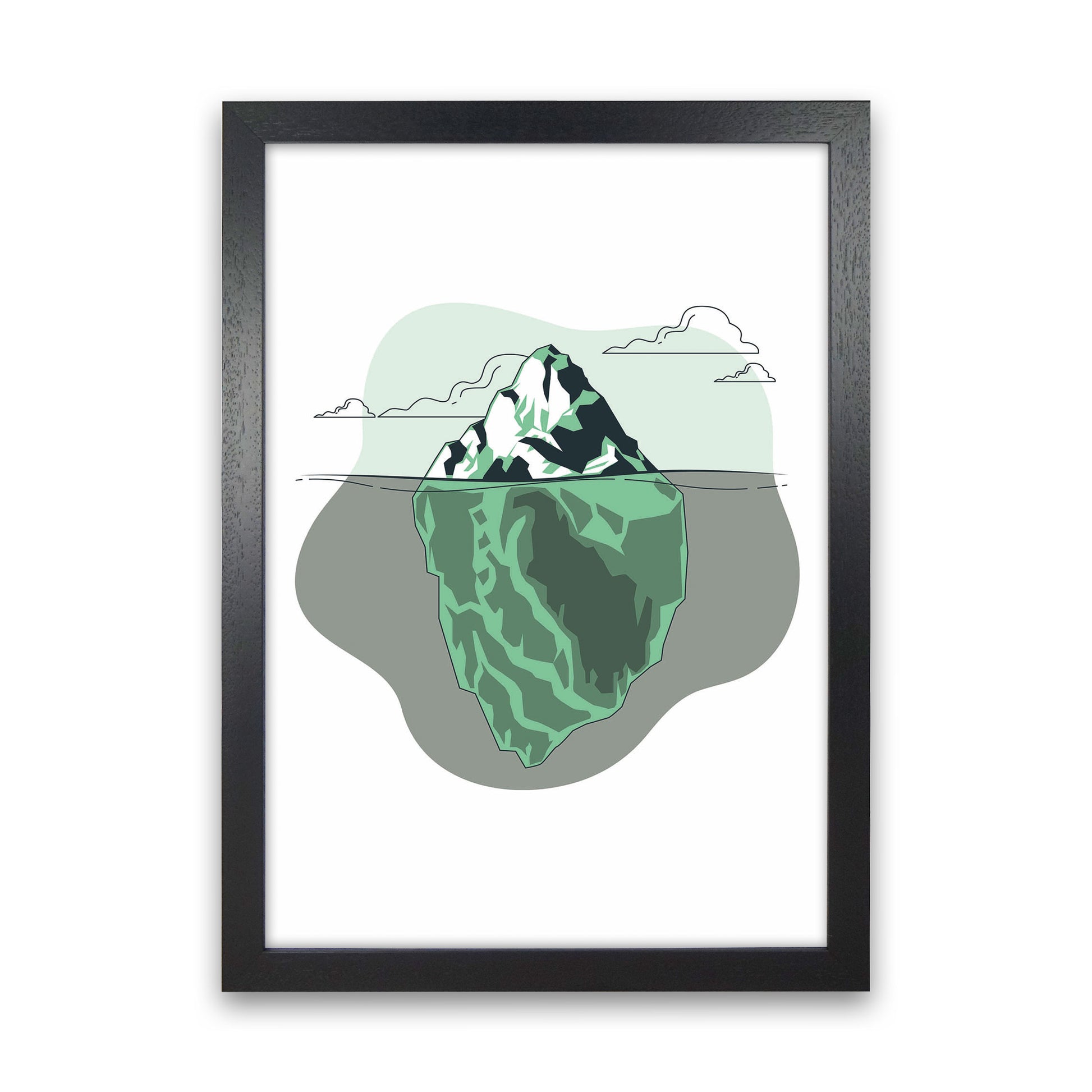 Iceberg Right Ahead Art Print by Jason Stanley Black Grain