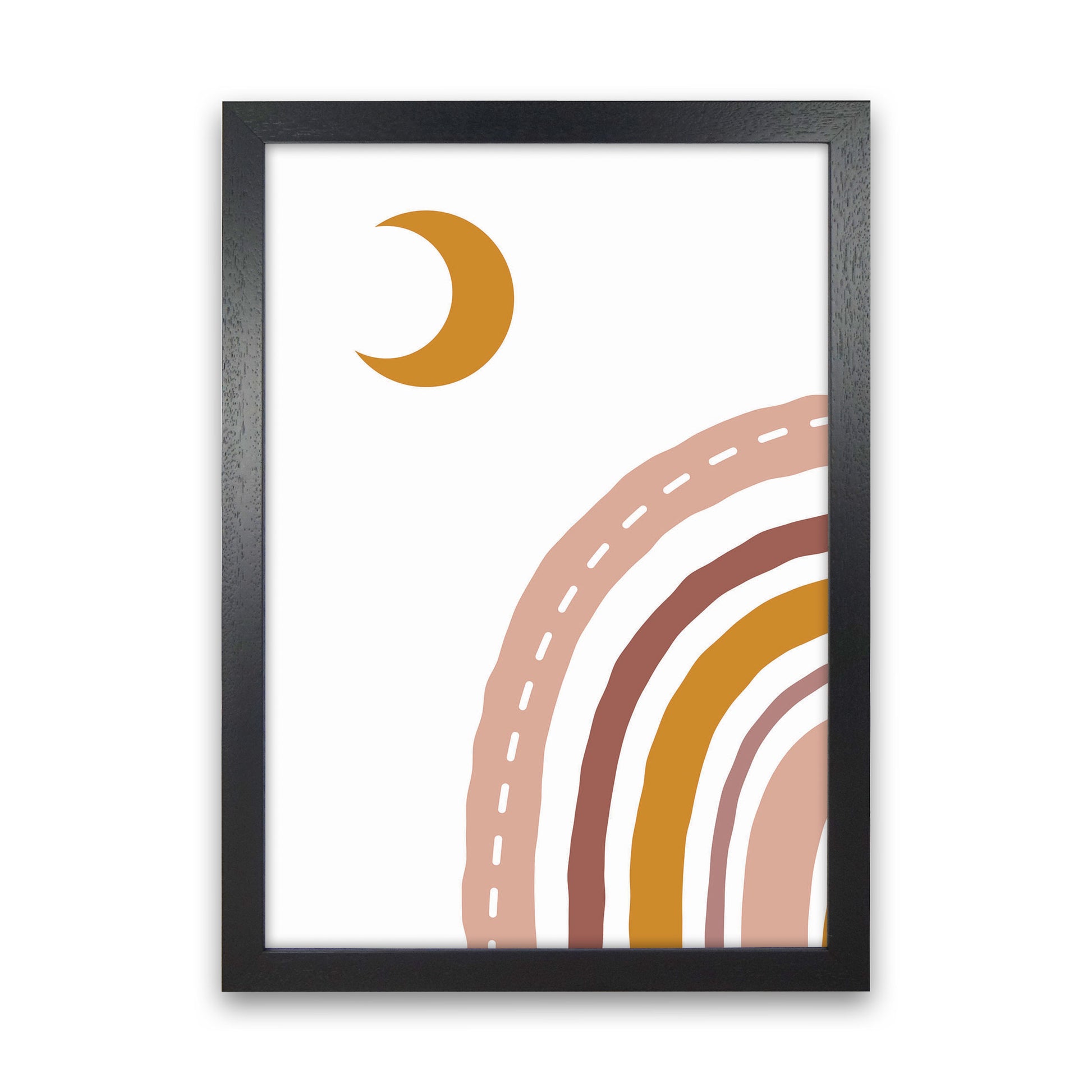 Abstract Moonvibes Art Print by Jason Stanley Black Grain
