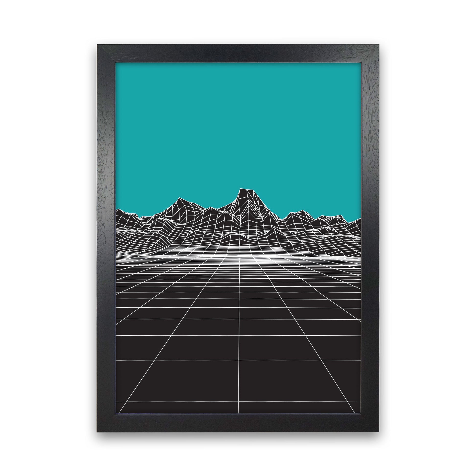 Line Mountains #3 Art Print by Jason Stanley Black Grain