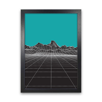 Line Mountains #3 Art Print by Jason Stanley Black Grain