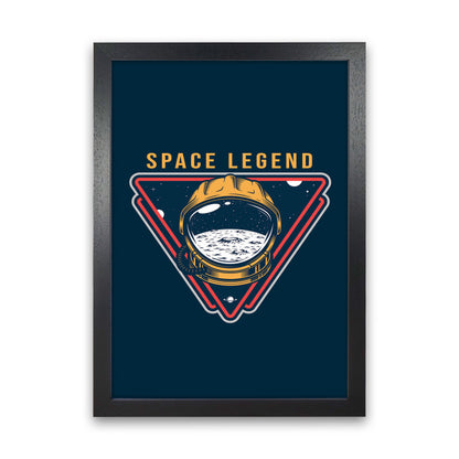 Space Legend Blue Art Print by Jason Stanley Black Grain