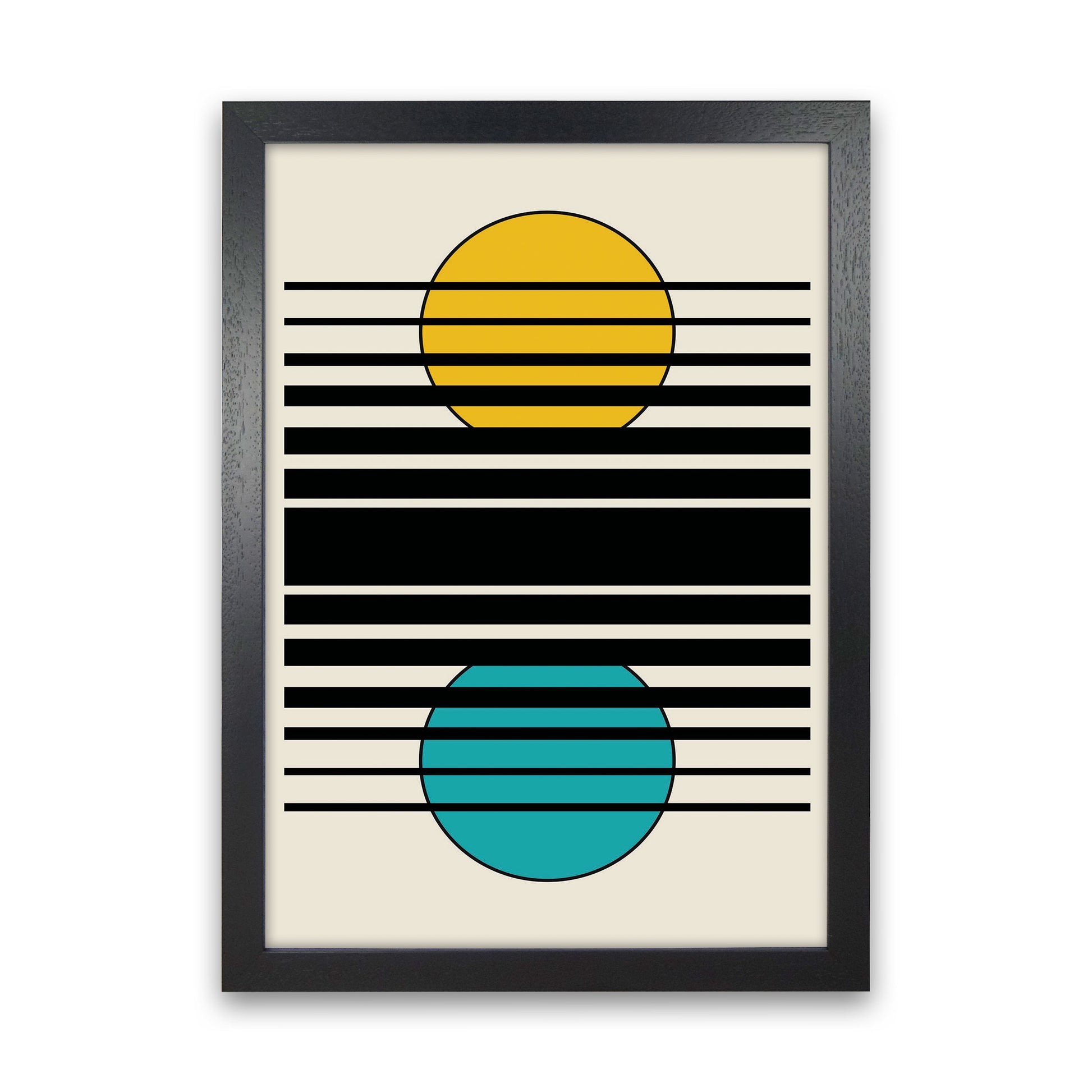 Geometric Suns III Art Print by Jason Stanley Black Grain