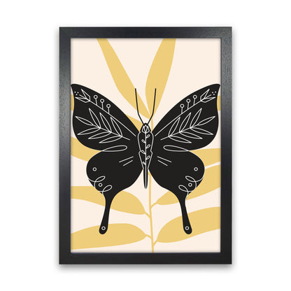 Abstract Butterfly Art Print by Jason Stanley Black Grain