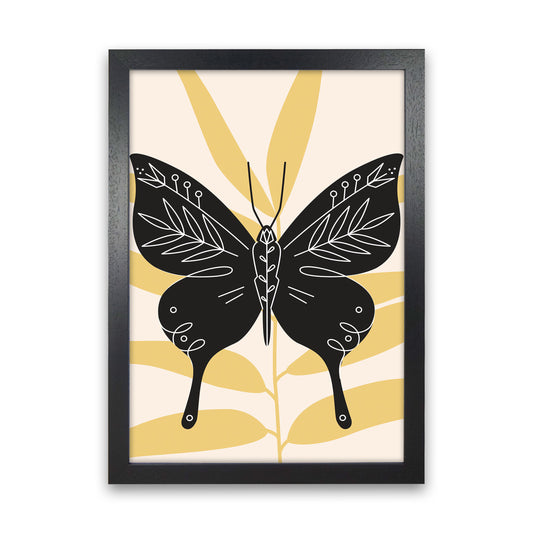 Abstract Butterfly Art Print by Jason Stanley Black Grain