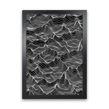 Abstract Mountains Art Print by Jason Stanley Black Grain