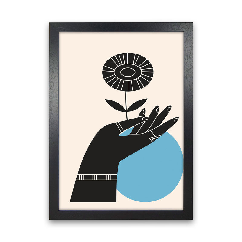 Abstract Hand III Art Print by Jason Stanley Black Grain