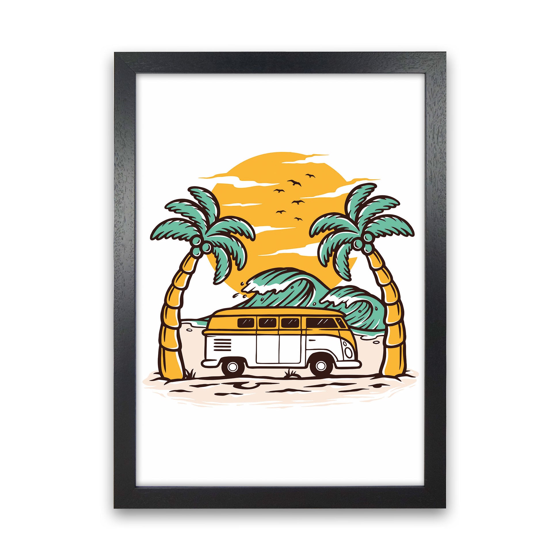 Between Two Palms Art Print by Jason Stanley Black Grain