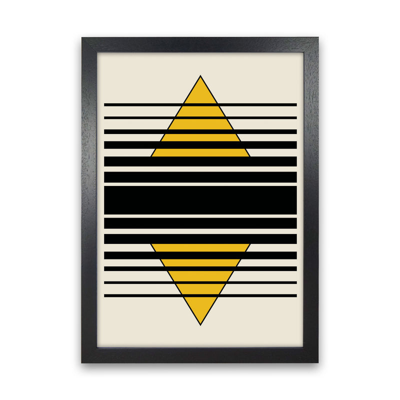 Geometric Pyramid Art Print by Jason Stanley Black Grain