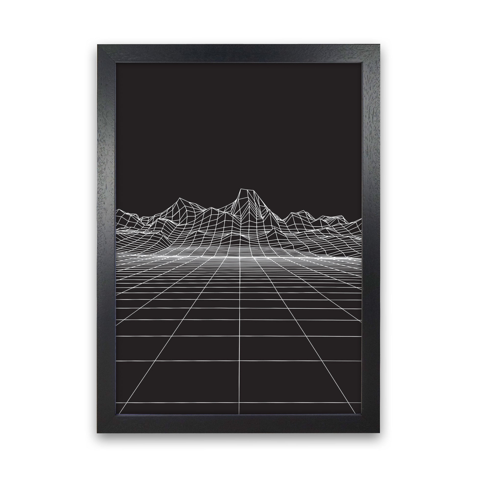 Line Mountains #2 Art Print by Jason Stanley Black Grain