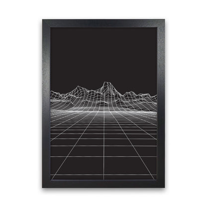 Line Mountains #2 Art Print by Jason Stanley Black Grain