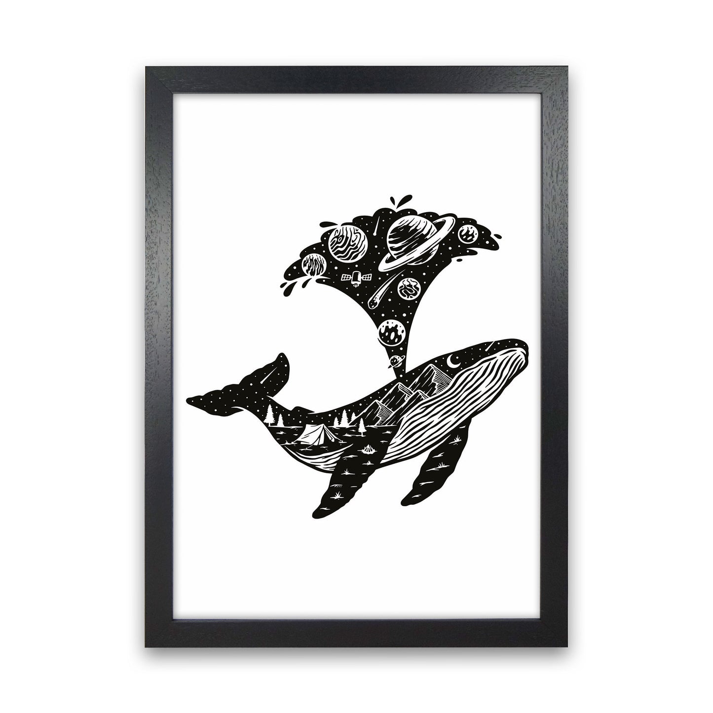 Humpback Universe Art Print by Jason Stanley Black Grain