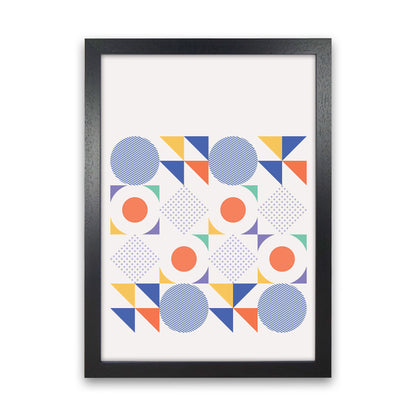 Retro Geometric 2 Art Print by Jason Stanley Black Grain