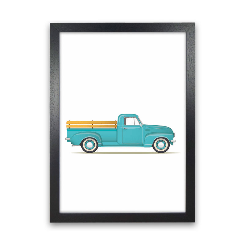 Old Trusty Pickup Art Print by Jason Stanley Black Grain