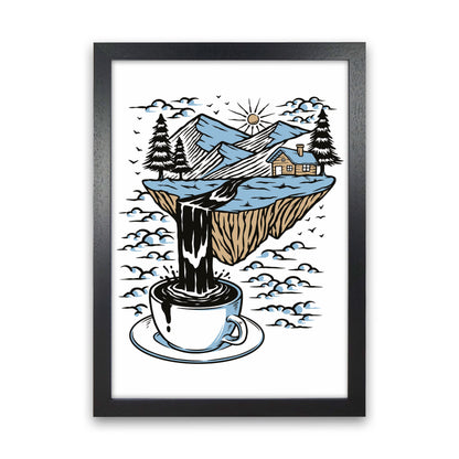 The River Flows Art Print by Jason Stanley Black Grain