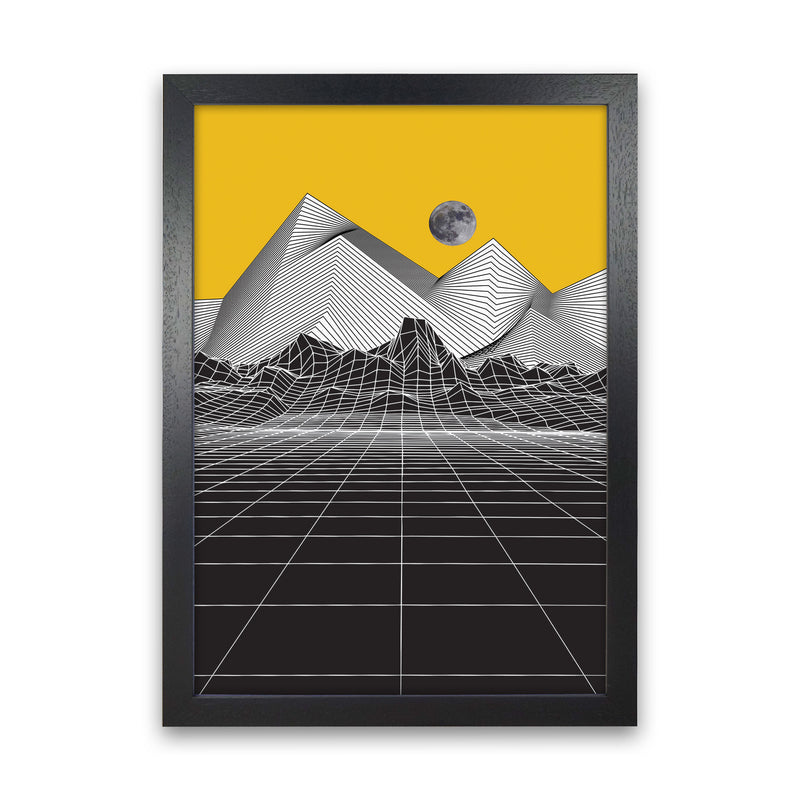 Moon Rise Yellow Art Print by Jason Stanley Black Grain