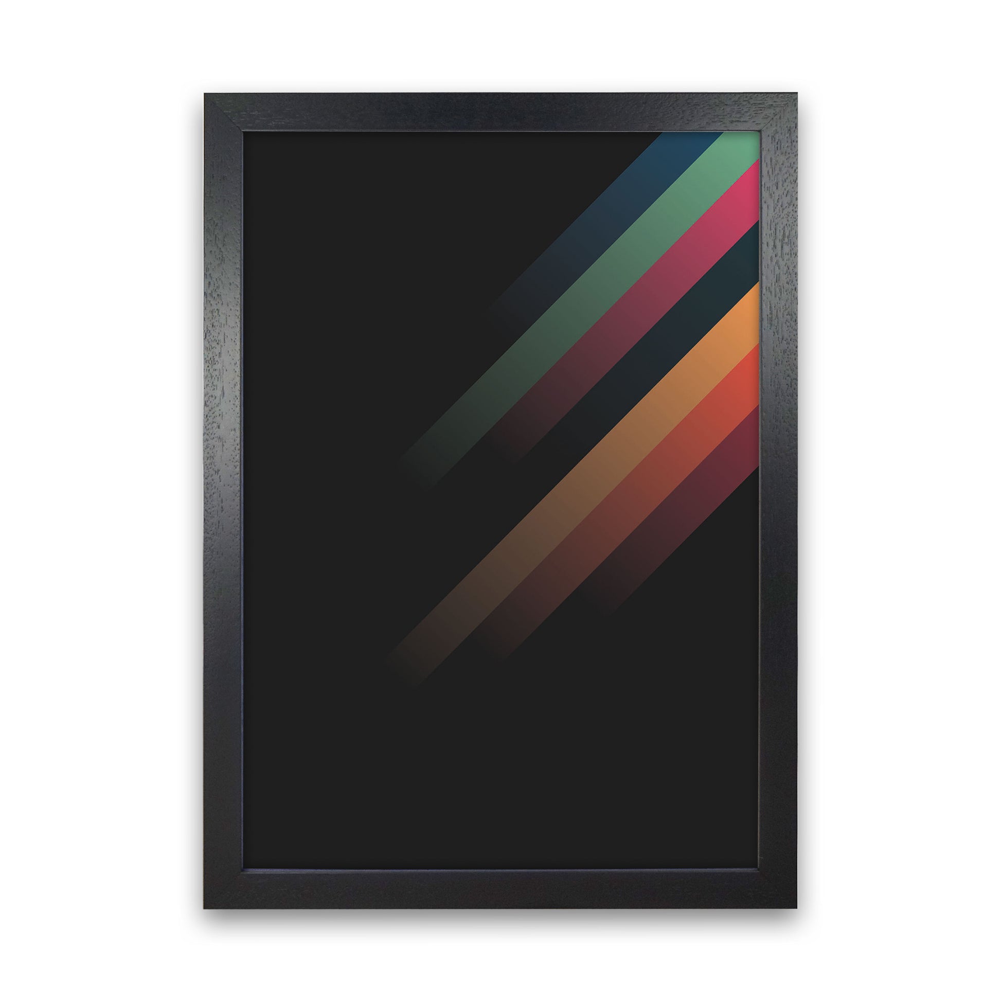 Faded Stripes 2 Art Print by Jason Stanley Black Grain