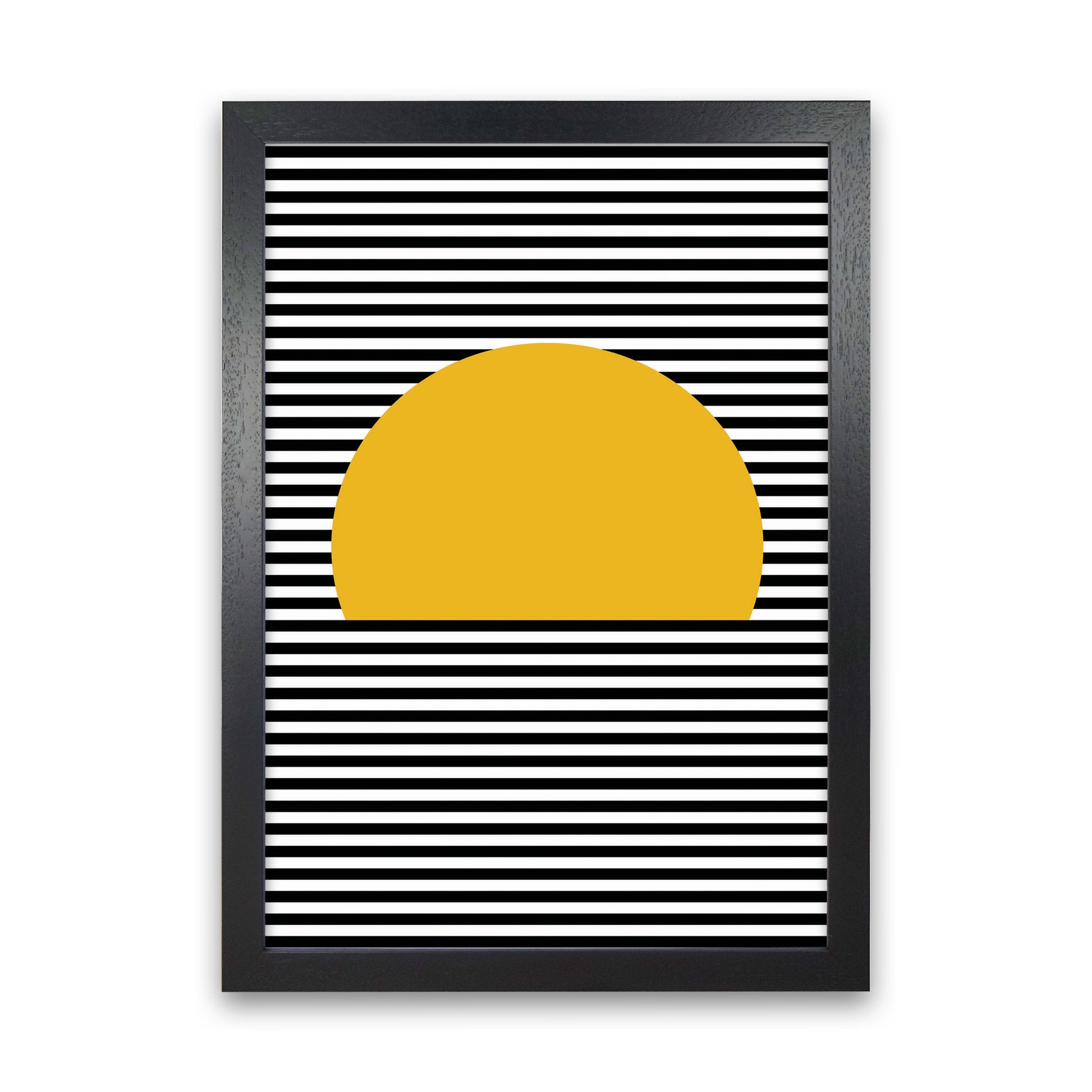 Sunset Line Art Art Print by Jason Stanley Black Grain