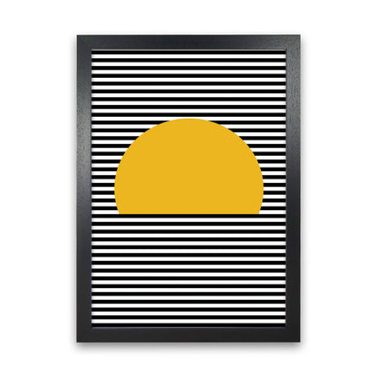 Sunset Line Art Art Print by Jason Stanley Black Grain