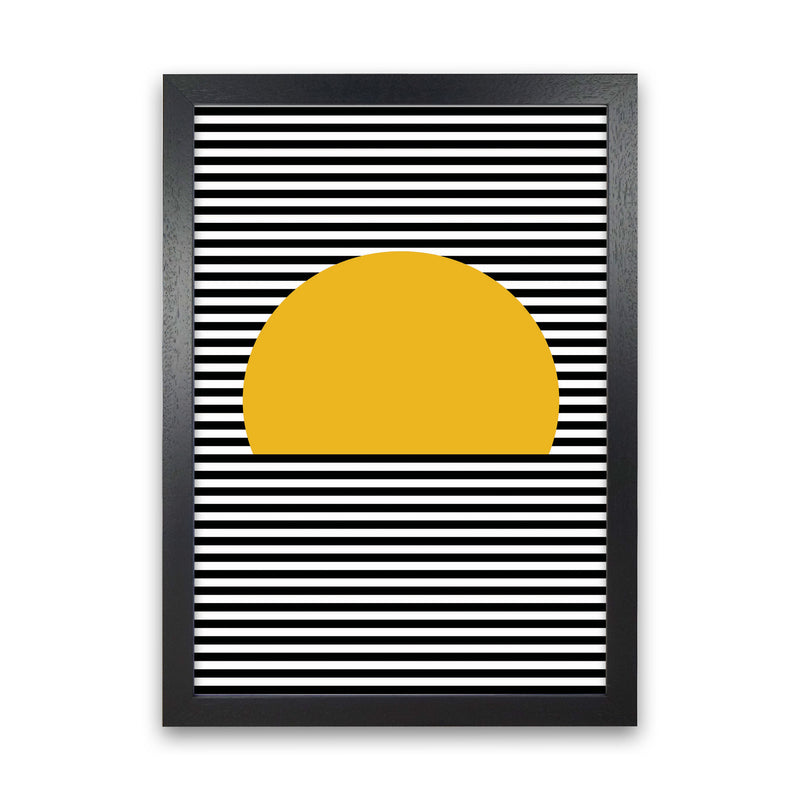 Sunset Line Art Art Print by Jason Stanley Black Grain