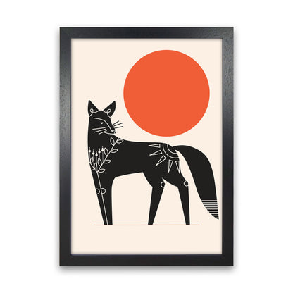 Fox And The Sun Art Print by Jason Stanley Black Grain
