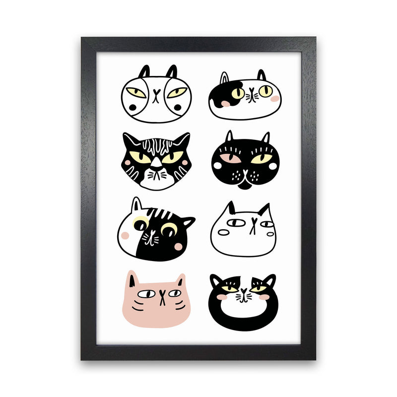 Crazy Cat Lady Art Print by Jason Stanley Black Grain