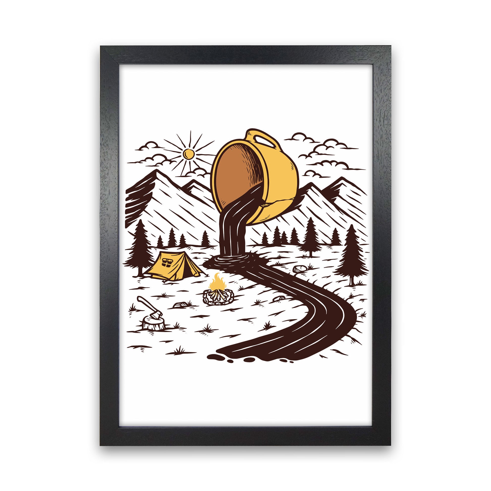 Coffee Is Life Art Print by Jason Stanley Black Grain