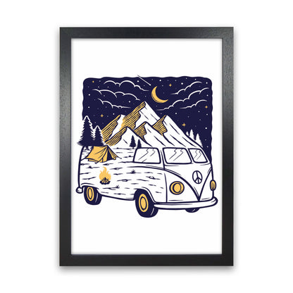 Camping Is Fun Art Print by Jason Stanley Black Grain