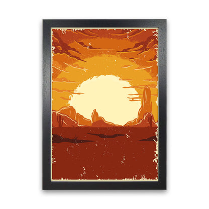 Desert Sunset Art Print by Jason Stanley Black Grain