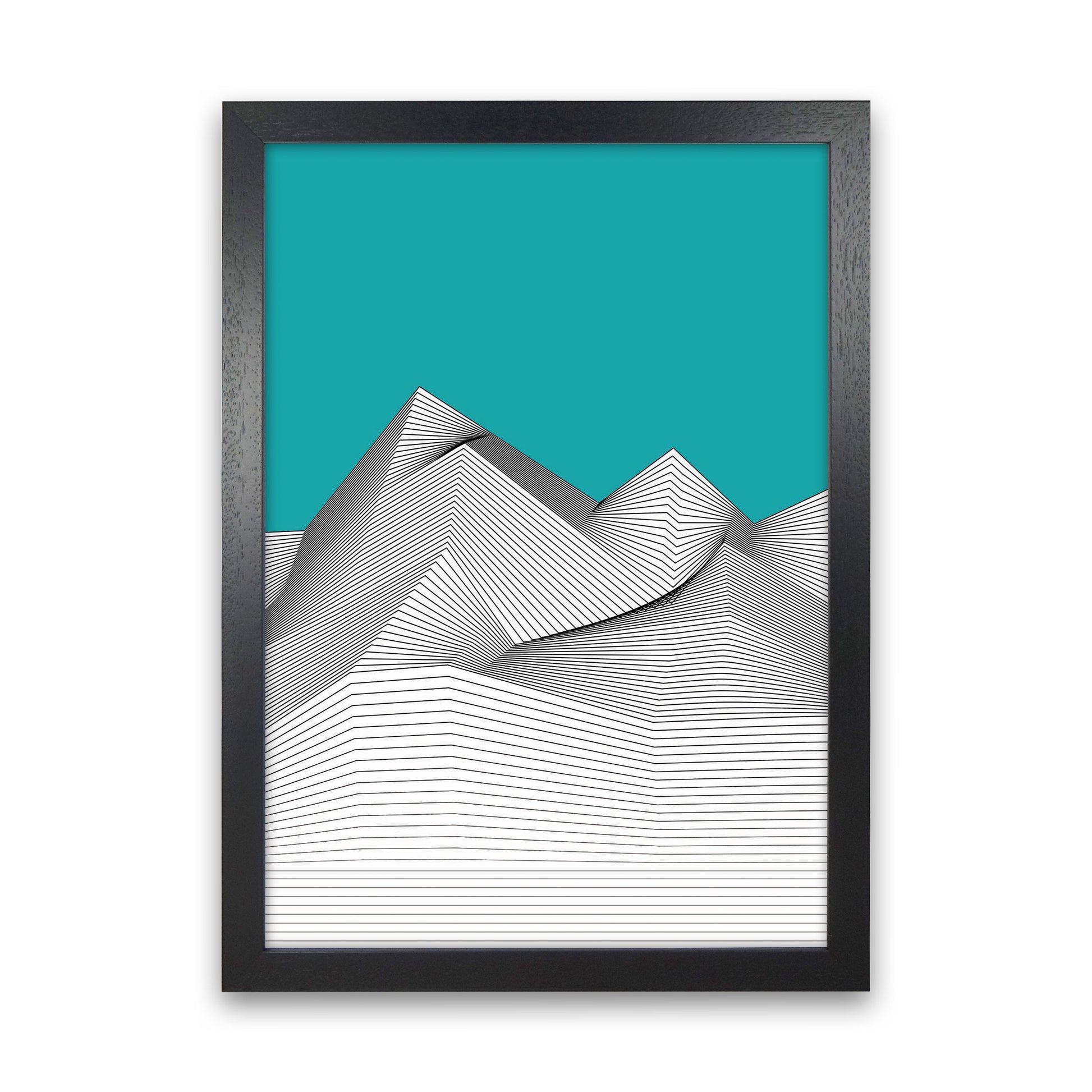 Blue Mountain Art Print by Jason Stanley Black Grain