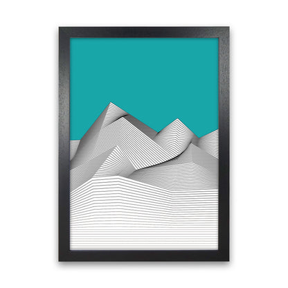 Blue Mountain Art Print by Jason Stanley Black Grain