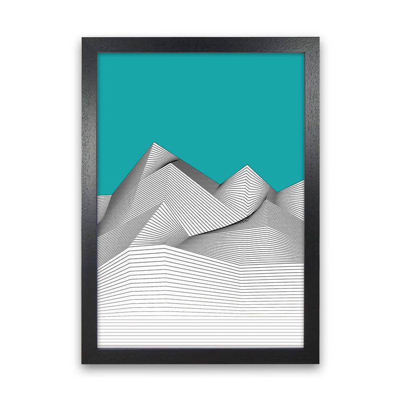 Blue Mountain Art Print by Jason Stanley Black Grain