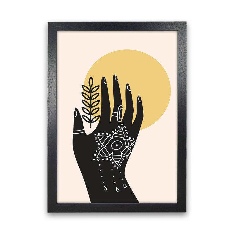 Abstract Hand Art Print by Jason Stanley Black Grain