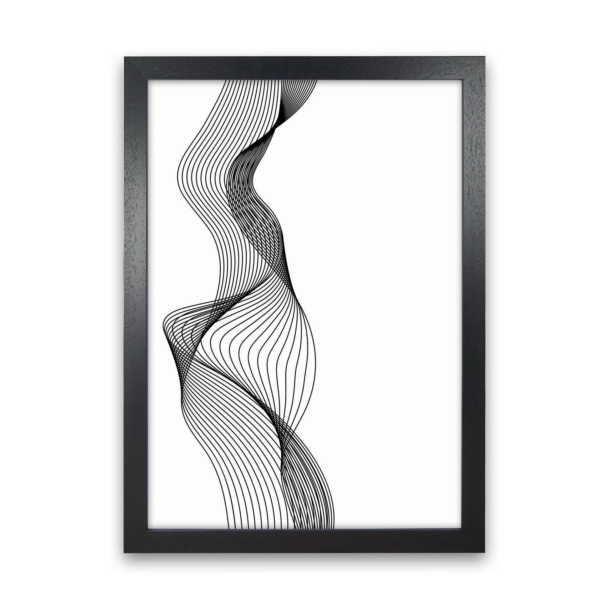 Line Wobbles Art Print by Jason Stanley Black Grain