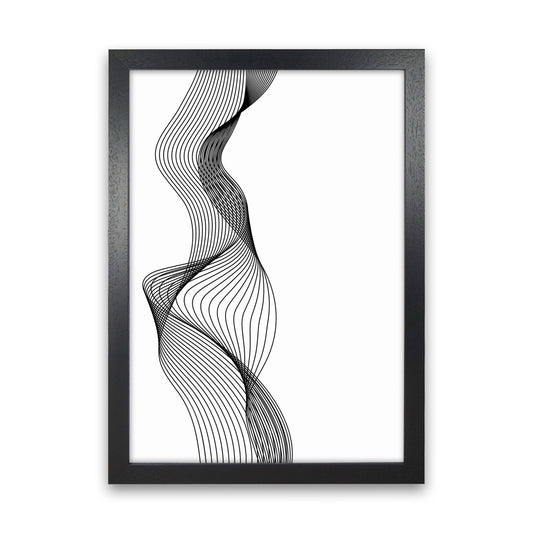 Line Wobbles Art Print by Jason Stanley Black Grain