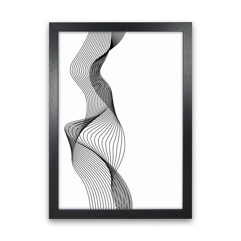 Line Wobbles Art Print by Jason Stanley Black Grain