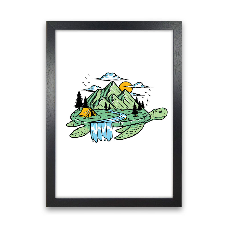 Turtle Power Art Print by Jason Stanley Black Grain