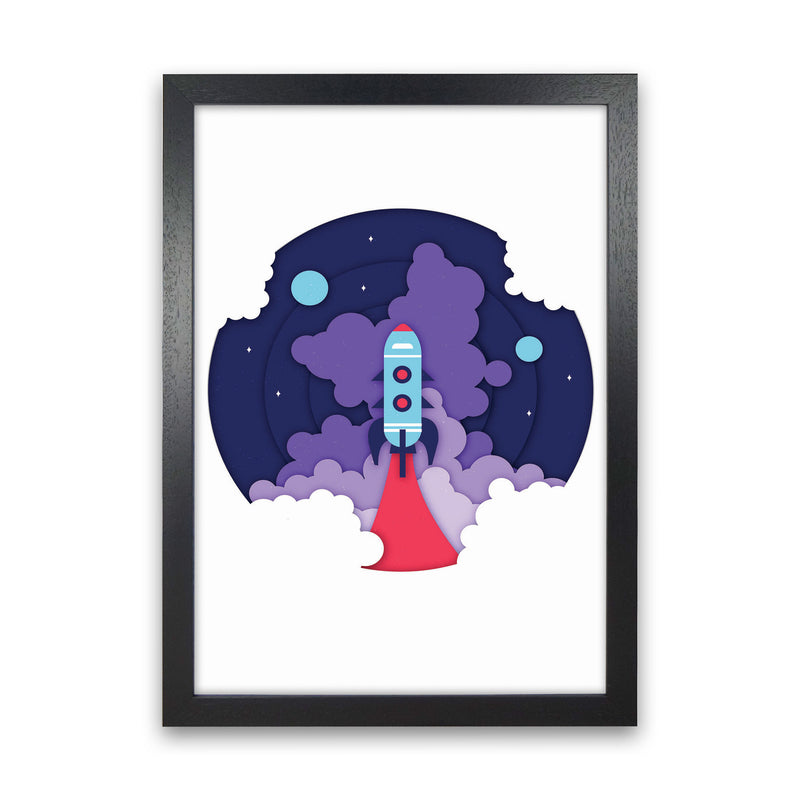 To The Moon Art Print by Jason Stanley Black Grain