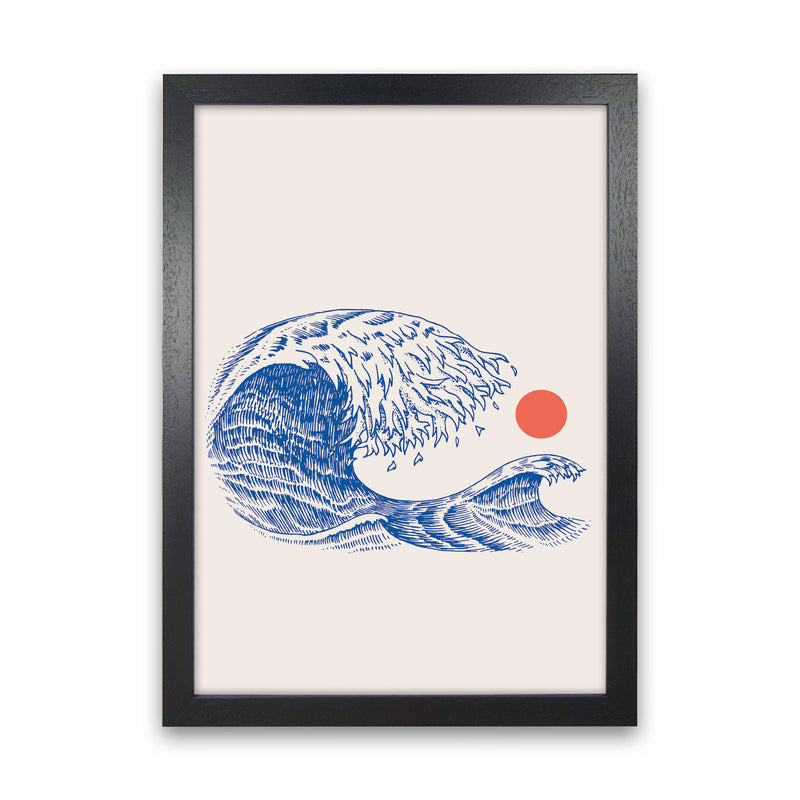 The Wave II Art Print by Jason Stanley Black Grain