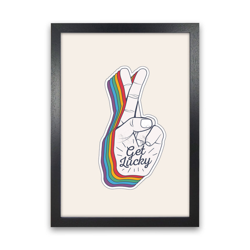 Get Lucky!! Art Print by Jason Stanley Black Grain