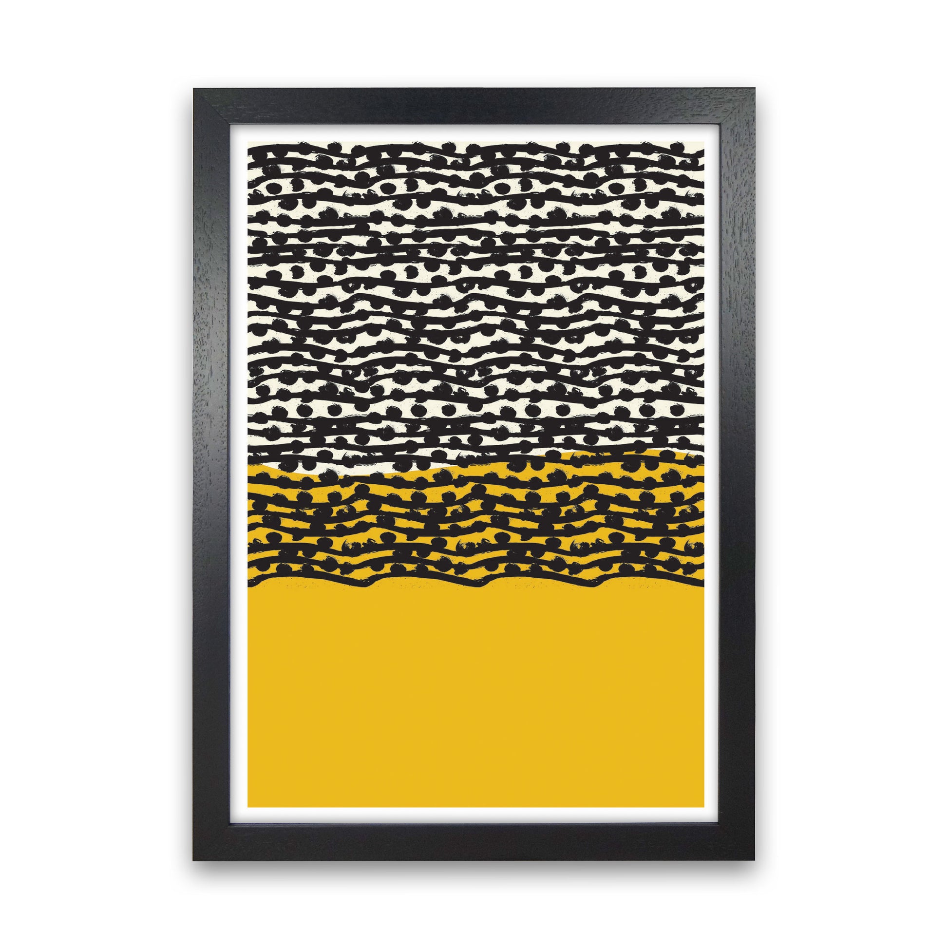 Yellow Vibe Art Print by Jason Stanley Black Grain