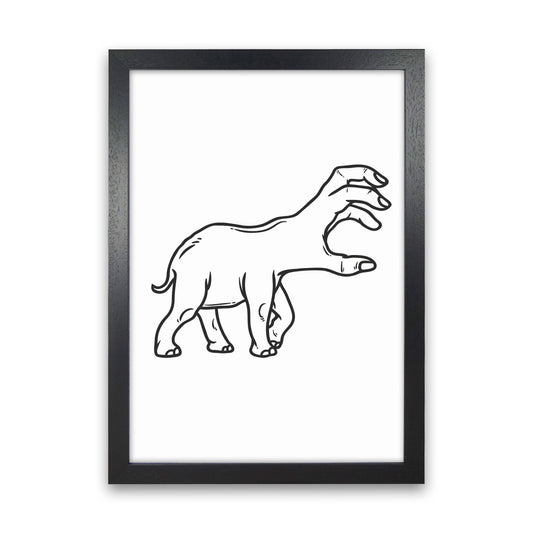Hand-Head Art Print by Jason Stanley Black Grain