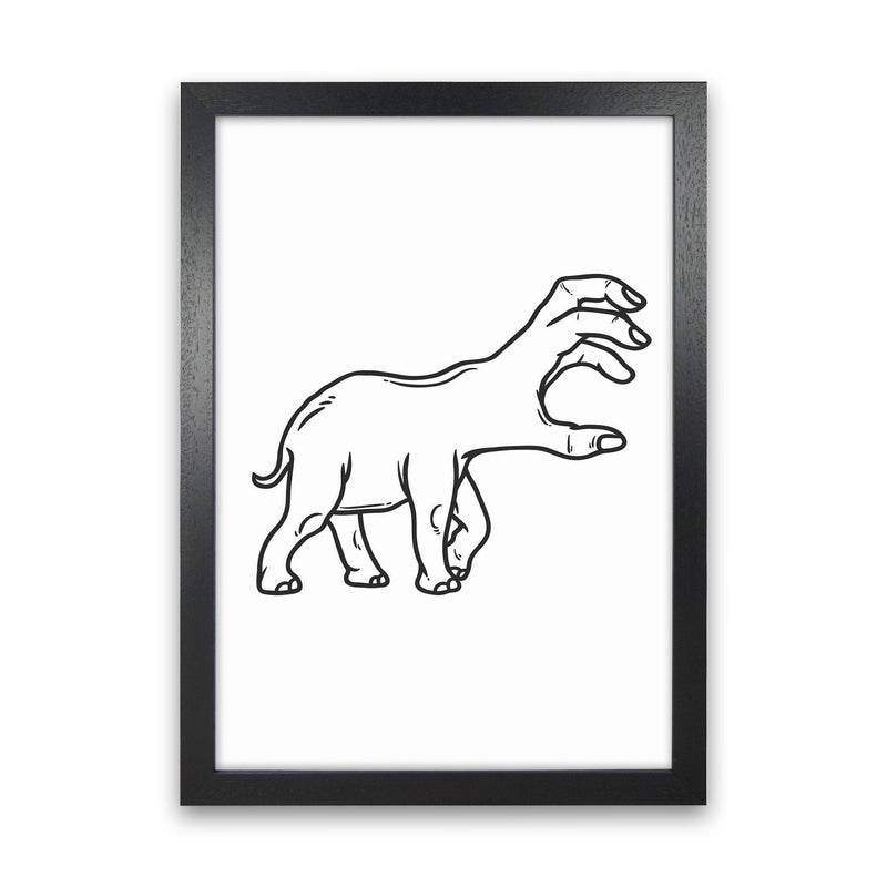 Hand-Head Art Print by Jason Stanley Black Grain